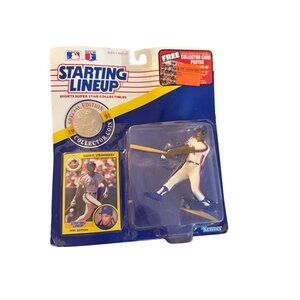 1991 Kenner Starting Lineup Darryl Strawberry Figurine & Collector Coin With Car